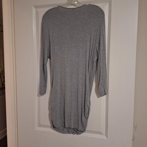 Lock & Love Ruched Wrap Surplice Tunic Top - Picture 4 of 4